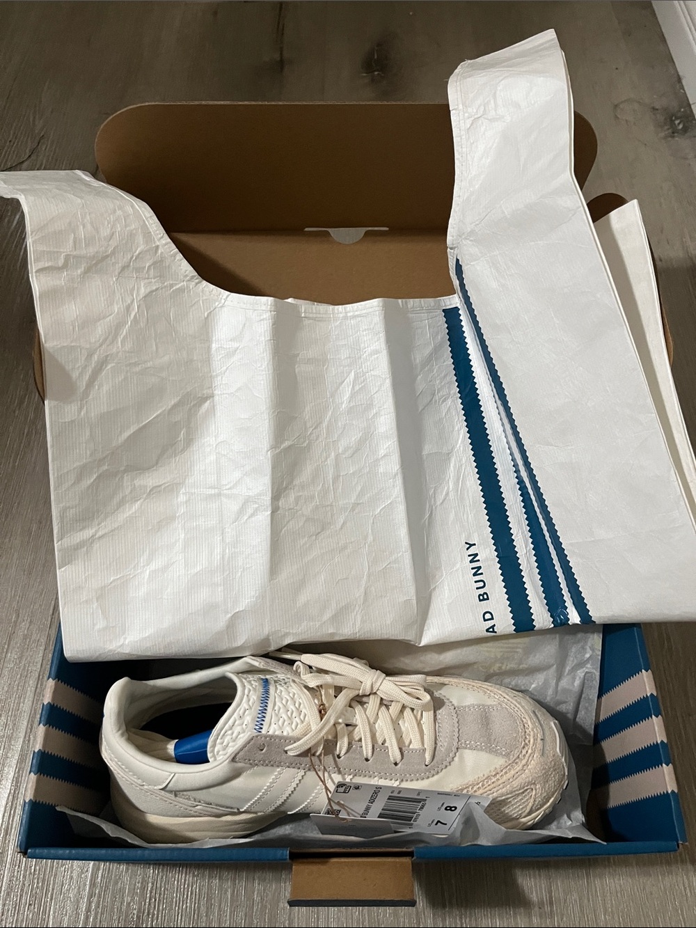 Bad Bunny Adizero White and Cream Retro Runner Sneakers